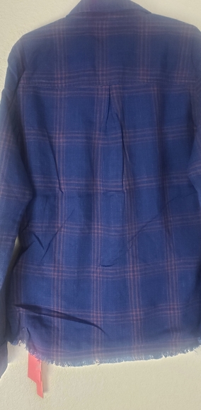 Blank NYC girl plaid button down long sleeve shirt - Picture 2 of 8